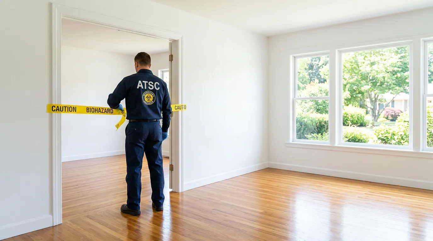 Certified biohazard cleanup crew performing Crime Scene Cleanup in Connersville